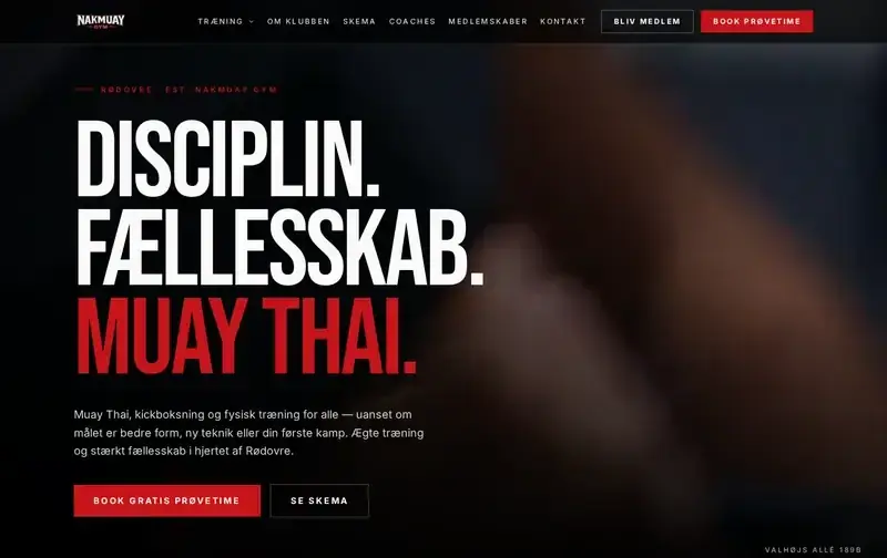 Hele forsiden af Nakmuay Gym